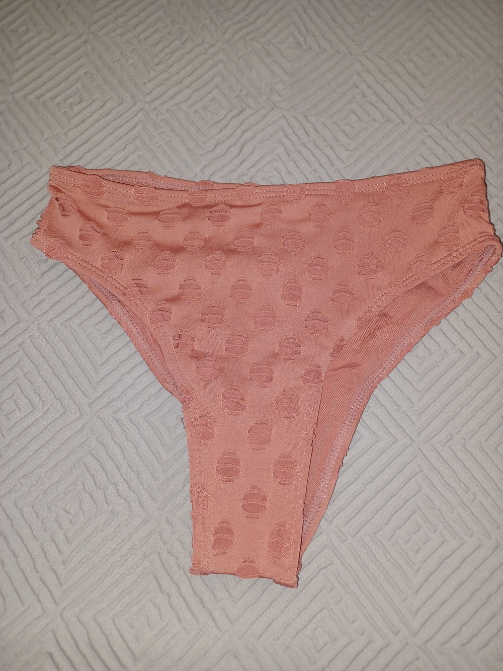 Dot-Texture Bikini Bottoms
